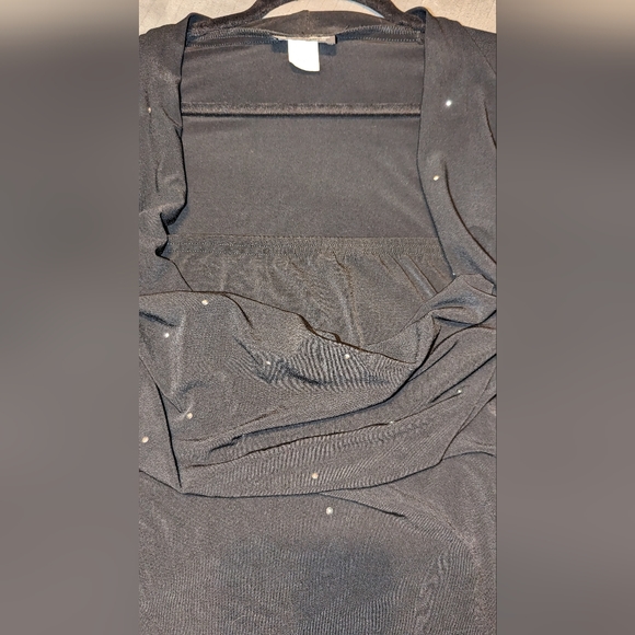 Womens Black 2x cowl neck shirt with studs. - Picture 2 of 4